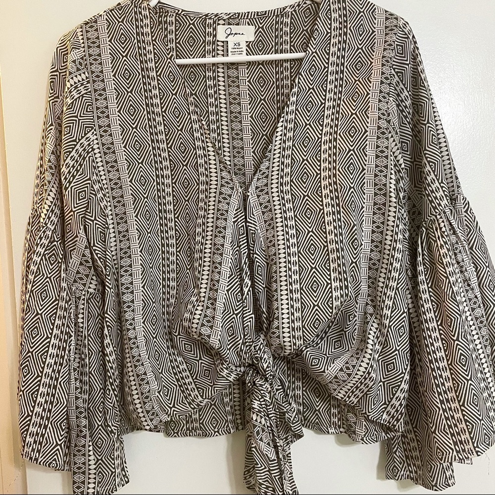 Japna Front-Tie Blouse